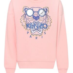 Kenzo Light Pink Sweatshirt with Tiger Motif